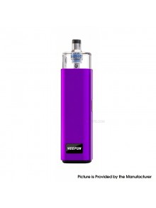 Authentic Veepon x Golden Greek Veex Pro 40W Pod System Vape Kit with RBA Tank Kit - Purple, 1000mAh, 2.0ml / 3.5ml, 1.0ohm