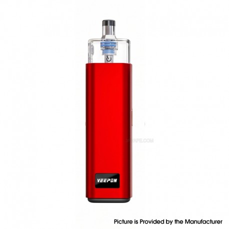 Authentic Veepon x Golden Greek Veex Pro 40W Pod System Vape Kit with RBA Tank Kit - Red, 1000mAh, 2.0ml / 3.5ml, 1.0ohm