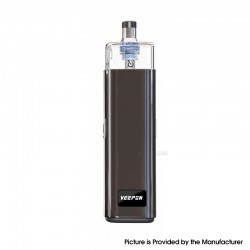 Authentic Veepon x Golden Greek Veex Pro 40W Pod System Vape Kit with RBA Tank Kit - Gun Metal, 1000mAh, 2.0ml / 3.5ml, 1.0ohm