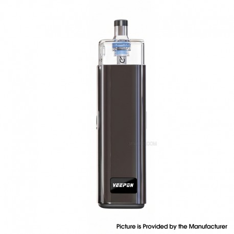 Authentic Veepon x Golden Greek Veex Pro 40W Pod System Vape Kit with RBA Tank Kit - Gun Metal, 1000mAh, 2.0ml / 3.5ml, 1.0ohm