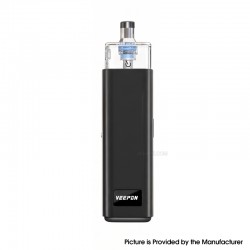 Authentic Veepon x Golden Greek Veex Pro 40W Pod System Vape Kit with RBA Tank Kit - Black, 1000mAh, 2.0ml / 3.5ml, 1.0ohm