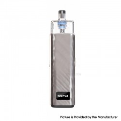 Authentic Veepon x Golden Greek Veex Pro 40W Pod System Vape Kit with RBA Tank Kit - Silver, 1000mAh, 2.0ml / 3.5ml, 1.0ohm