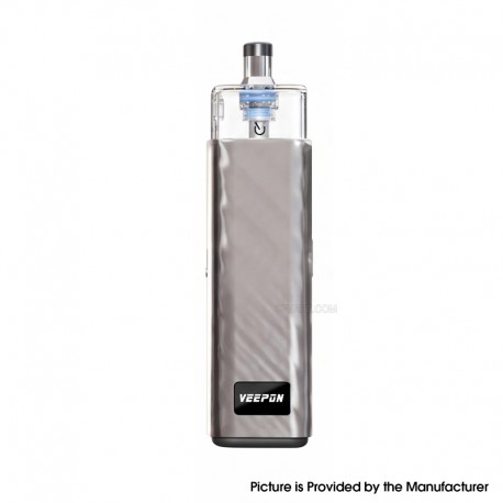 Authentic Veepon x Golden Greek Veex Pro 40W Pod System Vape Kit with RBA Tank Kit - Silver, 1000mAh, 2.0ml / 3.5ml, 1.0ohm