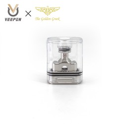 Authentic Veepon x Golden Greek Veex Pro RBA Tank Kit - Silver, 3.5ml, 5 PCS Air Pins 1.0 / 1.5 / 2.0 / 3.0 / 3.5mm