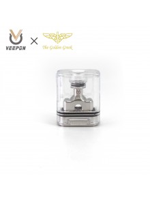 Authentic Veepon x Golden Greek Veex Pro RBA Tank Kit - Silver, 3.5ml, 5 PCS Air Pins 1.0 / 1.5 / 2.0 / 3.0 / 3.5mm