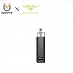 Authentic Veepon x Golden Greek Veex Pro 40W Pod System Vape Kit with RBA Tank Kit - Carbon Fibre, 1000mAh, 2.0 / 3.5ml, 1.0ohm