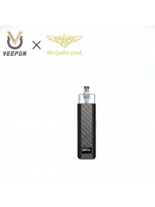 Authentic Veepon x Golden Greek Veex Pro 40W Pod System Vape Kit with RBA Tank Kit - Carbon Fibre, 1000mAh, 2.0 / 3.5ml, 1.0ohm