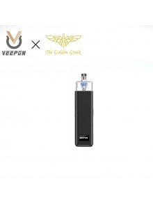 Authentic Veepon x Golden Greek Veex Pro 40W Pod System Vape Kit with RBA Tank Kit - Black, 1000mAh, 2.0ml / 3.5ml, 1.0ohm