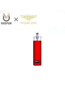 Authentic Veepon x Golden Greek Veex Pro 40W Pod System Vape Kit with RBA Tank Kit - Red, 1000mAh, 2.0ml / 3.5ml, 1.0ohm