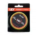Authentic UD 316 Stainless Steel 28 AWG Resistance Wire for RBA / RTA / RDA - 0.32mm x 10m (30ft), 17.66 Ohm