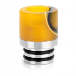 Authentic SXK 510 Drip Tip - Light Yellow, Resin + Stainless Steel, 15mm