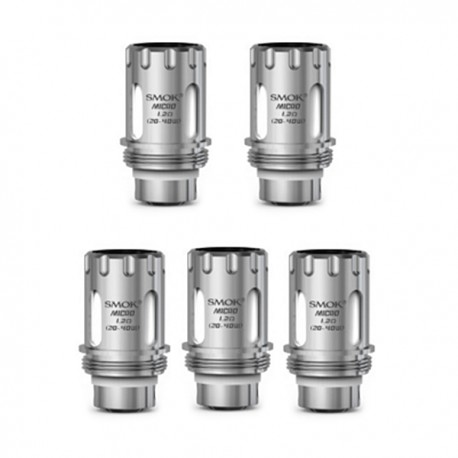 Authentic SmokTech Micro MTL Mouth-to-Lung Core Coil Head - Silver, 1.2 ohm (18~40W) (5 PCS)
