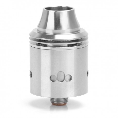 Authentic Wismec Indestructible RDA Rebuildable Dripping Atomizer - Silver, Stainless Steel, 22mm Diameter