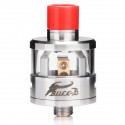 Authentic Oumier Bull-B RDA Rebuildable Dripping Atomizer - Silver, 316 Stainless Steel + Glass, 22mm Diameter