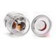 Authentic Oumier Bull-B RDA Rebuildable Dripping Atomizer - Silver, 316 Stainless Steel + Glass, 22mm Diameter