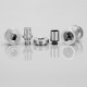 Authentic Horizon Krixus Re-Wickable Ceramic Tank - Silver, Stainless Steel + Glass, 4mL, 0.3 Ohm, 22mm Diameter