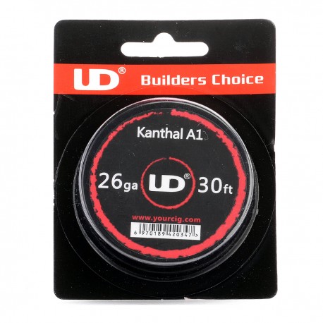 Authentic YouDe UD Kanthal A1 26 AWG Resistance Wire for RBA - 0.4mm Diameter, 10m Length, Resistance (MFG Rated): 11.3 Ohm