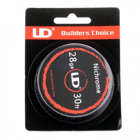 Authentic YouDe UD Nichrome Heating Wire for Rebuildable Atomizers - Silver, 28 GA (30 feet)