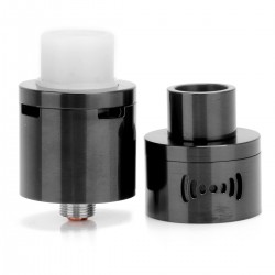Authentic Augvape Druid RDA Rebuildable Dripping Atomizer - Black, Stainless Steel, 22mm Diameter