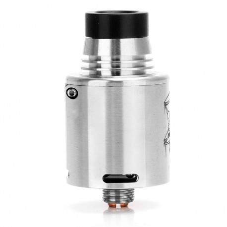 Authentic ADVKEN Mad Hatter Mini RDA Rebuildable Dripping Atomizer - Silver, Stainless Steel, 22mm Diameter