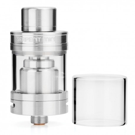 Authentic Wotofo Serpent Mini RTA Rebuildable Tank Atomizer - Silver, Stainless Steel, 3ml, 22mm Diameter