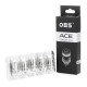 Authentic OBS ACE Replacement Ceramic Coil Head - Silver, 0.85 Ohm (5 PCS)