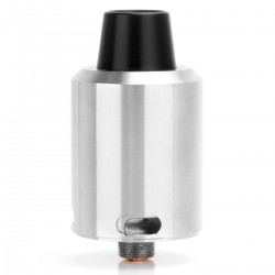 Authentic Geekvape Tsunami 24 RDA Rebuildable Dripping Atomizer - Silver, Stainless Steel, 24mm Diameter