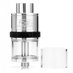Authentic Har Fodi V2 RDTA Rebuildable Dripping Tank Atomizer - Silver, Stainless Steel, 2.5ml, 22mm Diameter