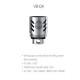 Authentic SMOKTech SMOK V8-Q4 Coil Head for TFV8 CLOUD BEAST Tank - Silver, Stainless Steel, 0.15 Ohm (3 PCS)