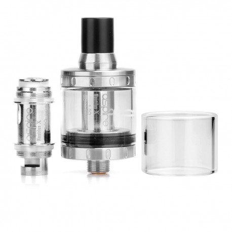 Authentic Aspire Nautilus X Clearomizer - Silver, Stainless Steel, 2ml, 1.5 Ohm, 22mm Diameter