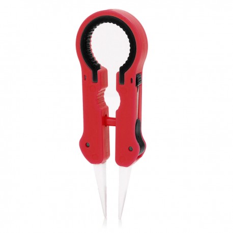 Authentic Vapesoon Tweezers for E-s - Red, Nylon + Ceramic, 7~24mm