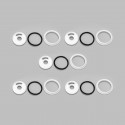 Authentic Vapesoon Seal Rings Set for SMOKTech SMOK TFV4 Clearomizer - White + Black, Silicone (15 PCS)