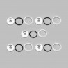 Authentic Vapesoon Seal Rings Set for SMOKTech SMOK TFV4 Clearomizer - White + Black, Silicone (15 PCS)