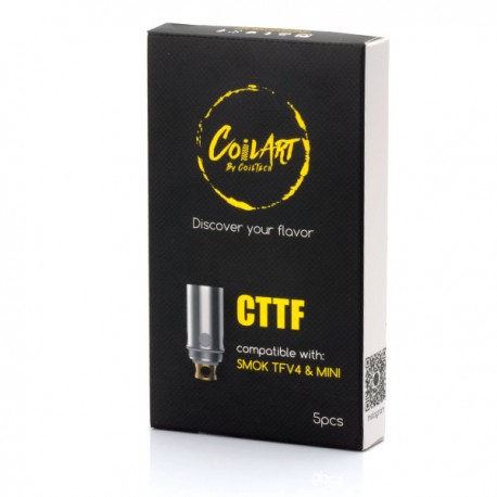 Authentic CoilArt CTTF CTNOTCH Coil Head for SMOK TFV4 / TFV4 Mini Atomizer - Silver, Stainless Steel, 0.2 Ohm (5 PCS)