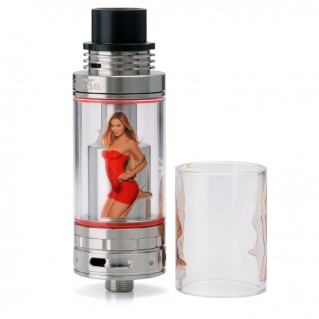 Authentic Fortuna RTA Atomizer w/ Color Fading Technology - Silver, Stainless Steel, 4.8ml, 22mm Diameter
