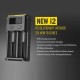 Authentic Nitecore NEW I2 Dual-Slot Li-ion Battery Charger - Black, UK Plug