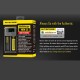 Authentic Nitecore NEW I2 Dual-Slot Li-ion Battery Charger - Black, UK Plug