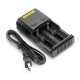 Authentic Nitecore SC2 Superb 2-Slot Battery Charger for E-cigarettes - Black, US Plug