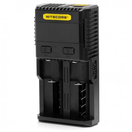 [Ships from Bonded Warehouse] Authentic Nitecore SC2 Superb 2-Slot Battery Charger for E-s - Black, EU Plug