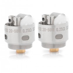 Authentic GeekVape HBC-S12 Coil Head for Eagle Clearomizer - Silver, 316 Stainless Steel, 0.25 Ohm (2 PCS)