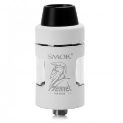 Authentic SMOKTech SMOK Helmet Mini Sub Ohm Tank Atomizer - White, Stainless Steel, 2ml, 22mm Diameter