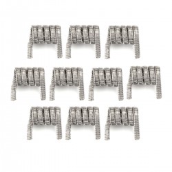 Authentic SMOKTech SMOK TFV8 V8 RBA 8 Core Fused Clapton Heating Coils - Silver, Stainless Steel, 0.3 Ohm (10 PCS)
