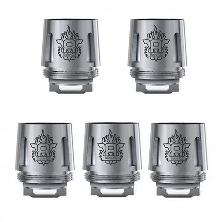 [Ships from Bonded Warehouse] Authentic SMOK TFV8 Baby Tank V8 Baby-Q2 Coil Head - Silver, Stainless Steel, 0.4 Ohm (5 PCS)