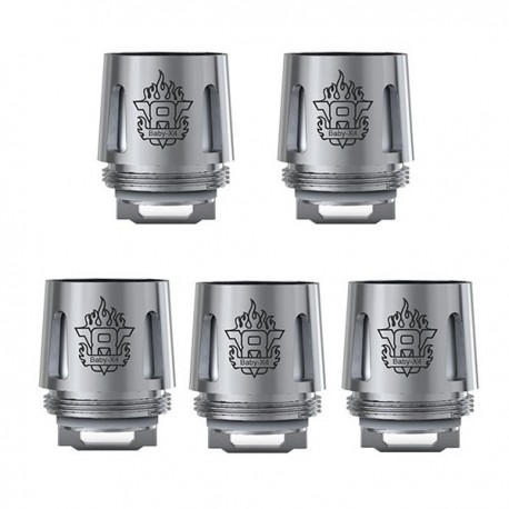 Authentic SMOKTech SMOK TFV8 Baby Tank V8 Baby-X4 Coil Head - Silver, Stainless Steel, 0.15 Ohm (5 PCS)