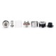 Authentic Aspire Quad-Flex Survival 4-in-1 Atomizer Kit - Silver, Stainless Steel + Glass