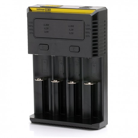 [Ships from Bonded Warehouse] Authentic NITECORE Intellicharger I4 New Version Universal Smart Charger - Black, US Plug