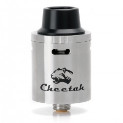 Authentic OBS Cheetah RDA TC Rebuildable Dripping Atomizer - Silver, Stainless Steel, 22mm Diameter
