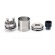 Authentic Desire Yuri RDA Rebuildable Dripping Atomizer - Silver, Stainless Steel, 22mm diameter