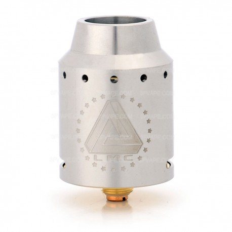Authentic IJOY Limitless 24 RDA Rebuildable Dripping Atomizer - Silver, Stainless Steel + Brass, 24mm Diameter