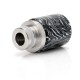 Universal 510 Drip Tip - Black + White, Turquoise + Stainless Steel, 22.5mm